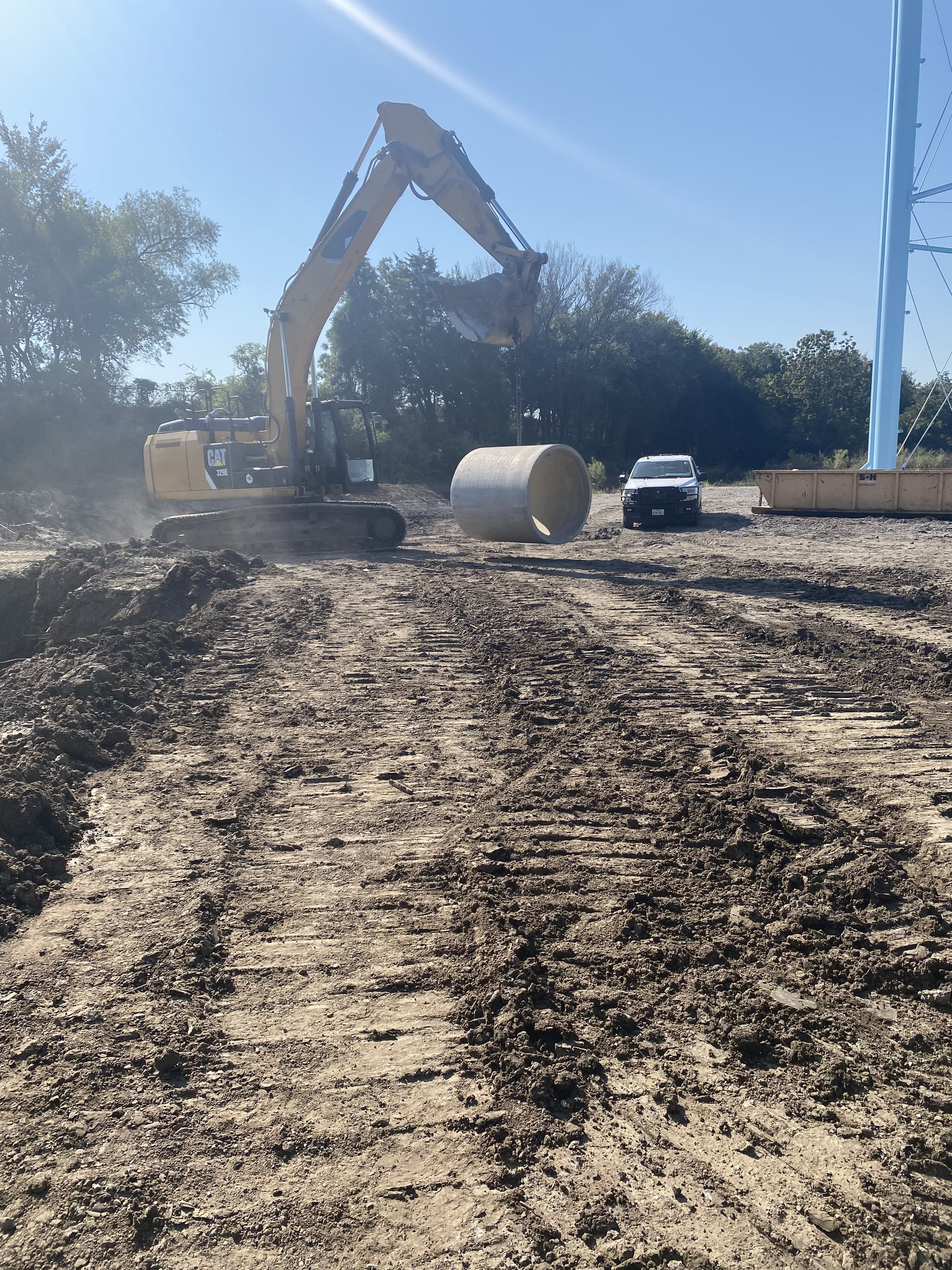 Ennis Water Tower Site Prep view 4